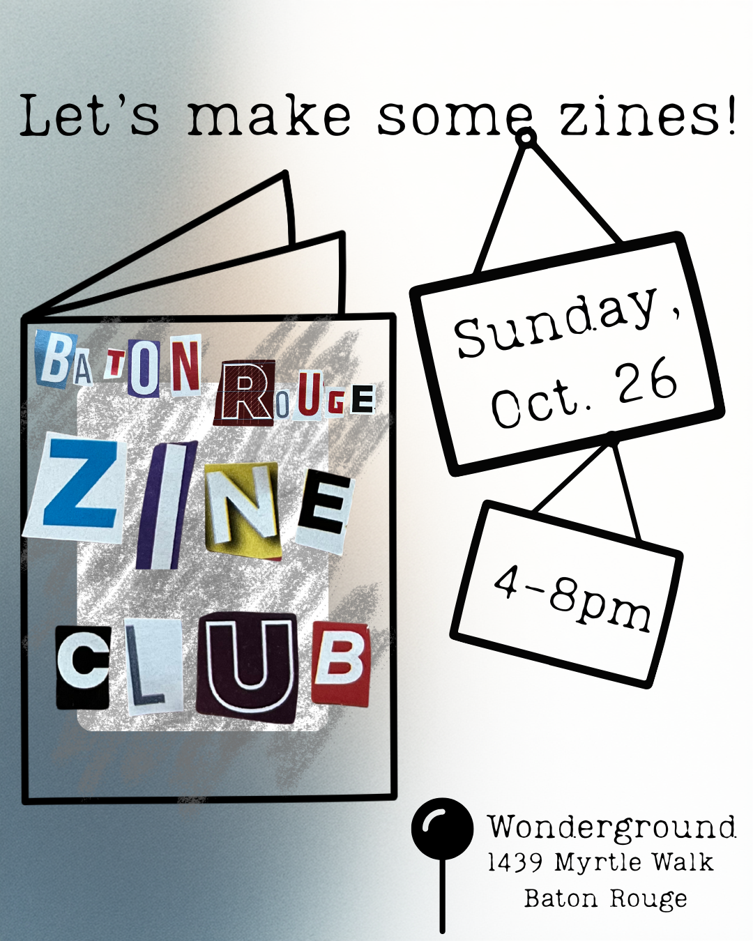 Let's make zines! Sunday October 26, 4-8pm